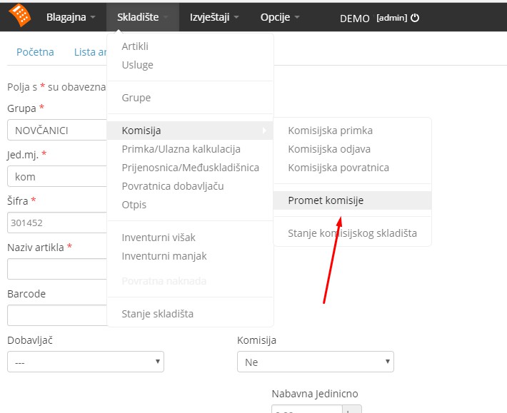 Komisijska prodaja - komisijski promet